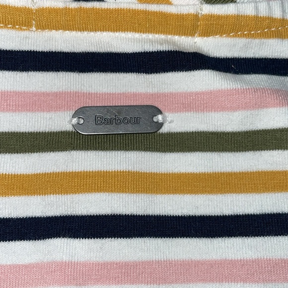 Barbour Patterson Striped Cotton Tank Dress Striped with Belt Size 8 - Picture 10 of 12